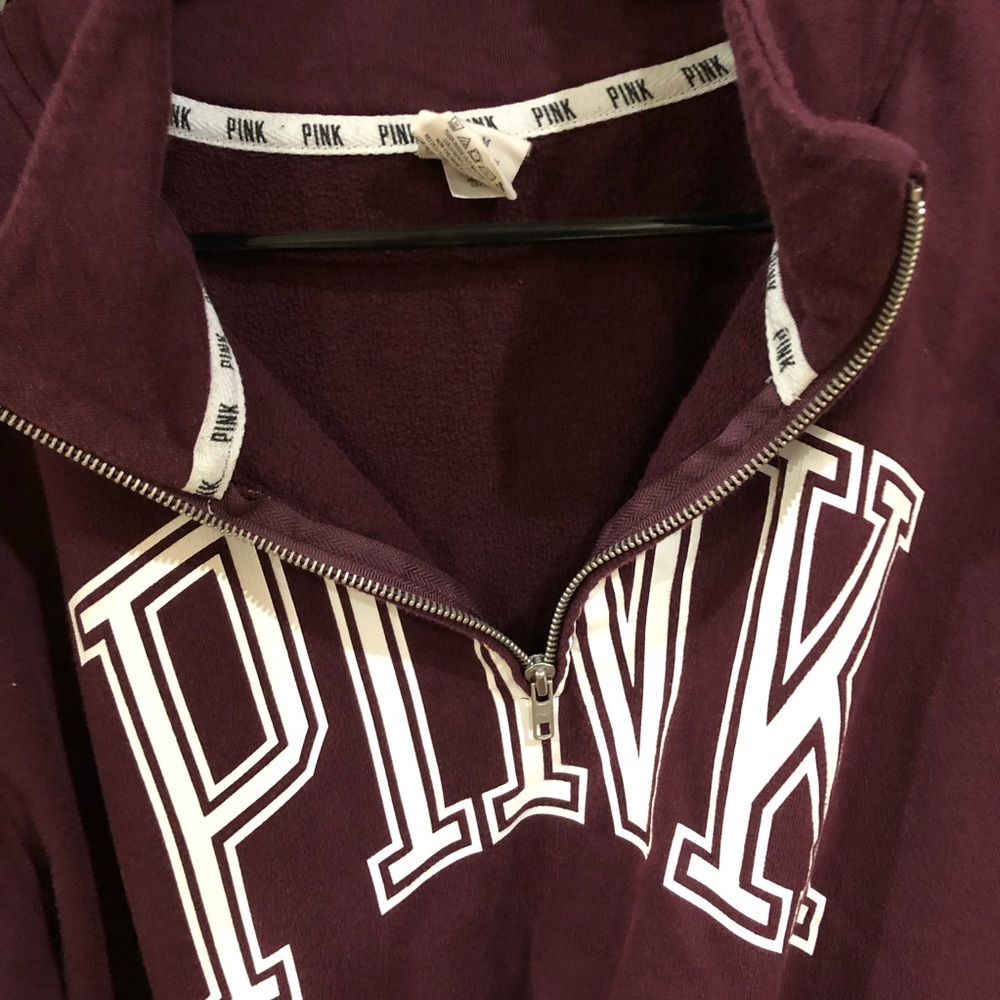 PINK half zip sweater